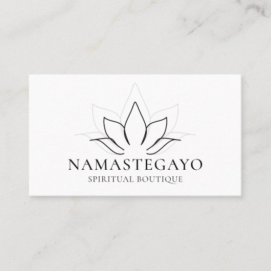 Yoga Medizin Lotus Zen Holistisch Visitenkarte (Vorderseite)