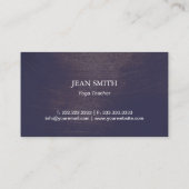 Yoga & Medizin Vintages Lila Om-Zeichen Visitenkarte (Rückseite)