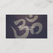 Yoga & Medizin Vintages Lila Om-Zeichen Visitenkarte (Vorderseite)