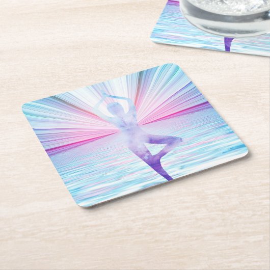 Yoga Medizin Zen Pastellfarbe Rechteckiger Pappuntersetzer (angewinkelt)