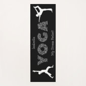 Yoga, mein Stress Relief! -Schwarz und Weiß Yogamatte (Vorderseite)