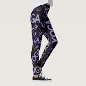 Yoga meine Lebensweise Lila Typografie Lifestyle Leggings (Rechts)