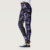 Yoga meine Lebensweise Lila Typografie Lifestyle Leggings (Links)