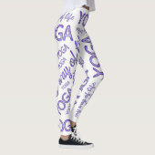 Yoga meine Lebensweise Lila Typografie Lifestyle Leggings (Rechts)