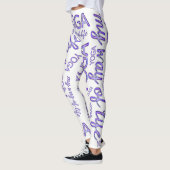 Yoga meine Lebensweise Lila Typografie Lifestyle Leggings (Links)