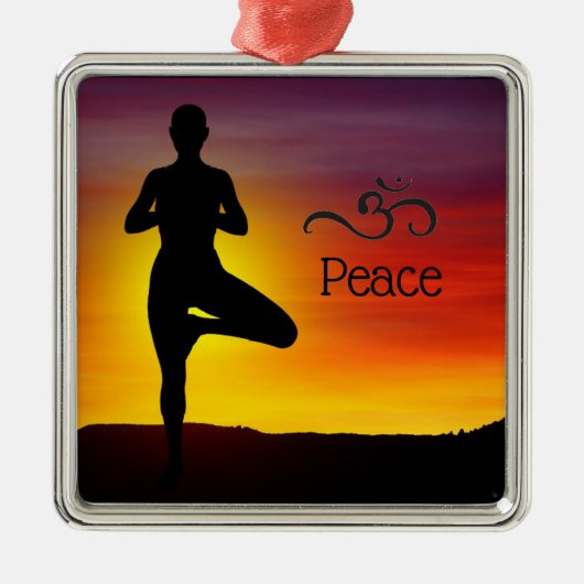 Yoga Metal Ornament (Vorne)