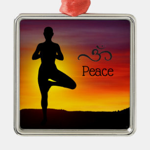 Yoga Metal Ornament Aus Metall
