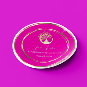 Yoga Mindfulness Therapist Couch Online Rosa Runder Aufkleber