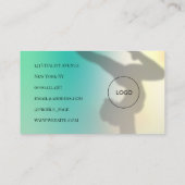 Yoga mit moderner Minzneigung Visitenkarte (Rückseite)