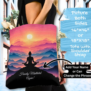 Yoga mit Sunset View - Name oder Text hinzufügen Tasche