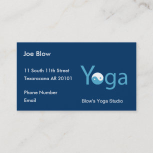 Yoga mit Yin Yang im Blau Terminkarte