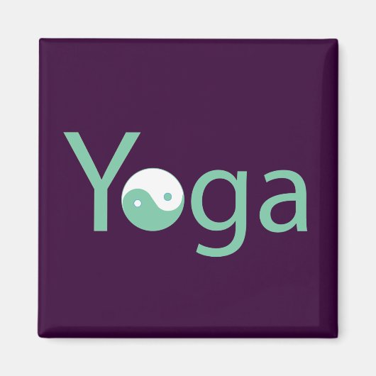 Yoga mit Yin Yang Magnet (Vorne)