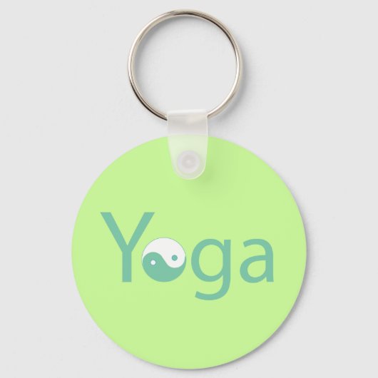 Yoga mit Yin Yang Schlüsselanhänger (Vorderseite)