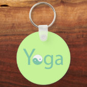 Yoga mit Yin Yang Schlüsselanhänger (Vorderseite)