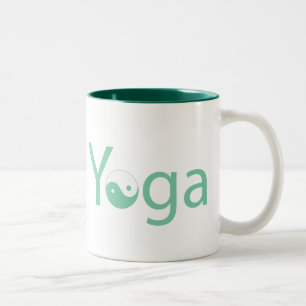 Yoga mit Yin Yang Zweifarbige Tasse