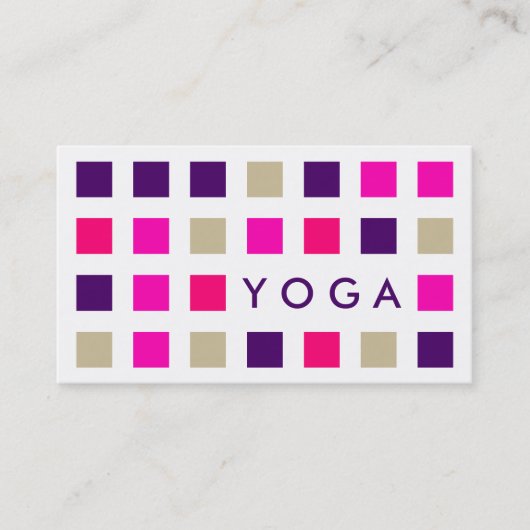 YOGA (mod Quadrate) Visitenkarte (Vorderseite)