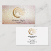 Yoga-Mond-Reisebus WILLOW Goldener Bus Visitenkarte (Vorne/Hinten)