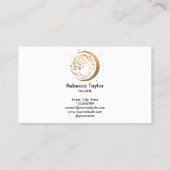 Yoga-Mond-Trend-Coach-Baum Leben Gold Visitenkarte (Rückseite)