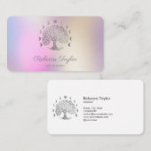 Yoga-Mondphasen des Lebenstherapeuten Visitenkarte (Vorne/Hinten)