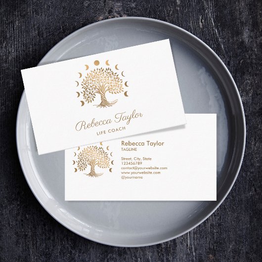 Yoga-Mondphasen des Lebenstherapeuten Visitenkarte