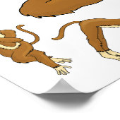 Yoga Monkey Poster (Ecke)