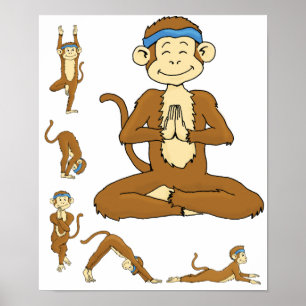 Yoga Monkey Poster