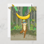Yoga Monkey Postkarte (Vorne/Hinten)