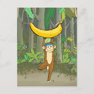 Yoga Monkey Postkarte