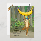 Yoga Monkey Postkarte (Vorne/Hinten)