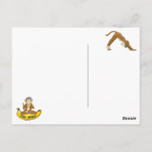 Yoga Monkey Postkarte (Rückseite)