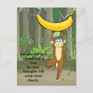Yoga Monkey Postkarte