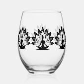 Yoga Mood Weinglas Ohne Stiel (Rückseite)