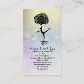 *~* Yoga Moon Gold Meditationsgedanken Visitenkarte (Rückseite)