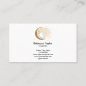 Yoga Moon Trendcoach Life Coach WILLOW Golden Visitenkarte (Rückseite)