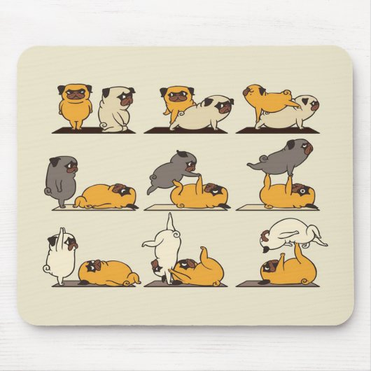 Yoga Mops Funny | Großartiges Geschenk für Ihre La Mousepad (Vorne)