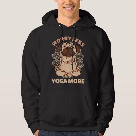 Yoga Mops Gift Hoodie (Vorderseite)