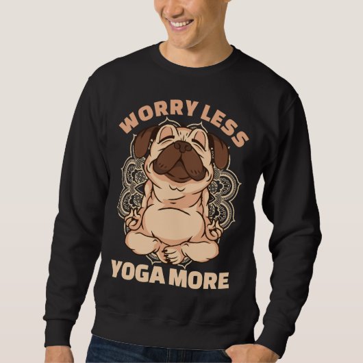 Yoga Mops Gift Sweatshirt (Vorderseite)