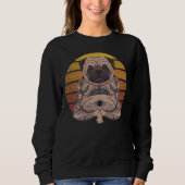 Yoga-Mops Sweatshirt (Vorderseite)