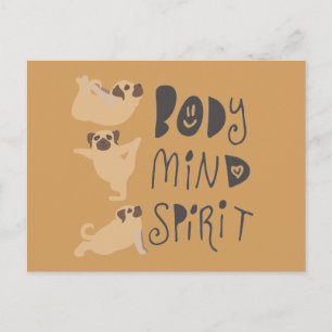 Yoga-Möpse Postkarte