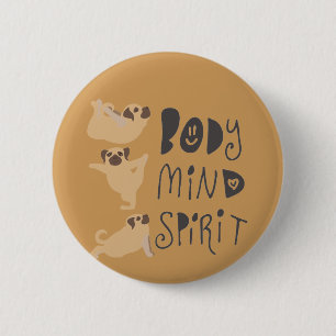 Yoga-Möpsen Button