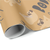 Yoga-Möpsen Geschenkpapier (Rolleneckpunkt)