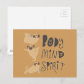 Yoga-Möpsen Postkarte (Vorne/Hinten)