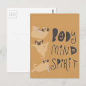 Yoga-Möpsen Postkarte (Vorne/Hinten)