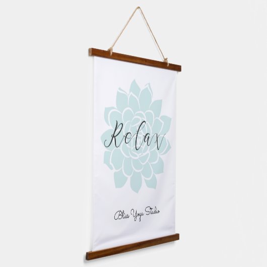 Yoga Motivierend Quote Mandala Wandteppich Mit Holzrahmen (Gewinkelt)