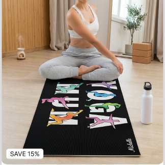 YOGA MUM, Name Yoga Mat personalisieren Yogamatte