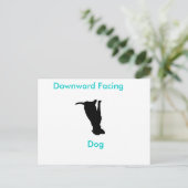 Yoga nach unten gegenüber Hund nach Rückgabe Postk Postkarte (Stehend Vorderseite)