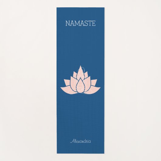 Yoga Namaste Classic Blue Lotus Girl Pose Yogamatte (Vorderseite)