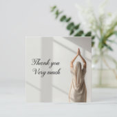 Yoga Namaste Dankeskarten Karte (Stehend Vorderseite)
