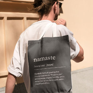 Yoga Namaste Definition moderner schwarzer Instruk Tasche