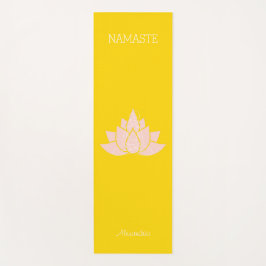 Yoga Namaste Gold Lotus Girl Pose Grafik Yogamatte